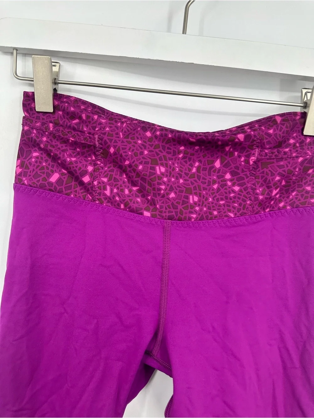 Lululemon Real Quick Purple Cropped Leggings Size 4 Gym Training